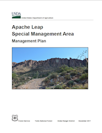 Image: Cover of the Apache Leap Special Management Area Management Plan
