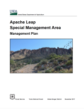 Thumbnail image of the Management Plan for Apache Leap Special Management Area - December 2017 - document cover